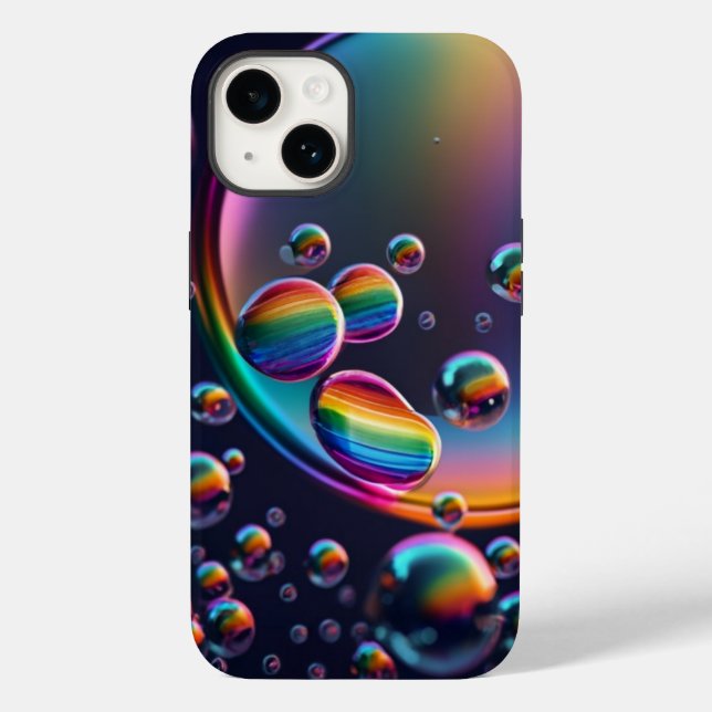 Rainbow Droplet Case-Mate iPhone Case (Back)