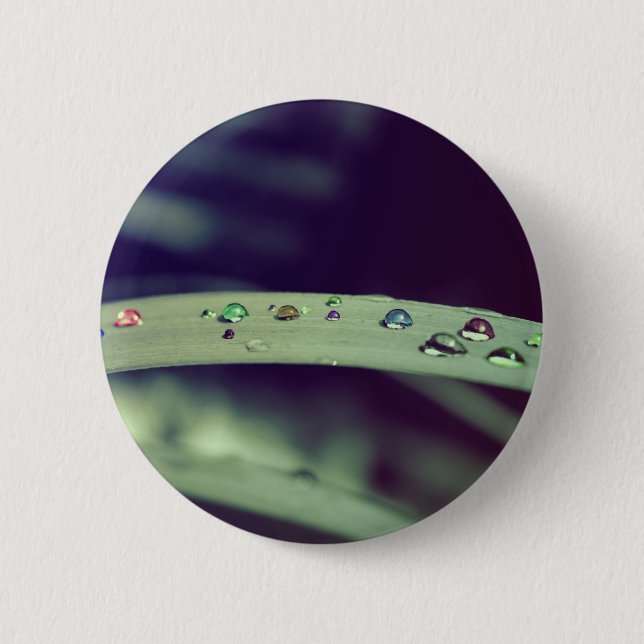 Rainbow Drops Badge / Button (Front)