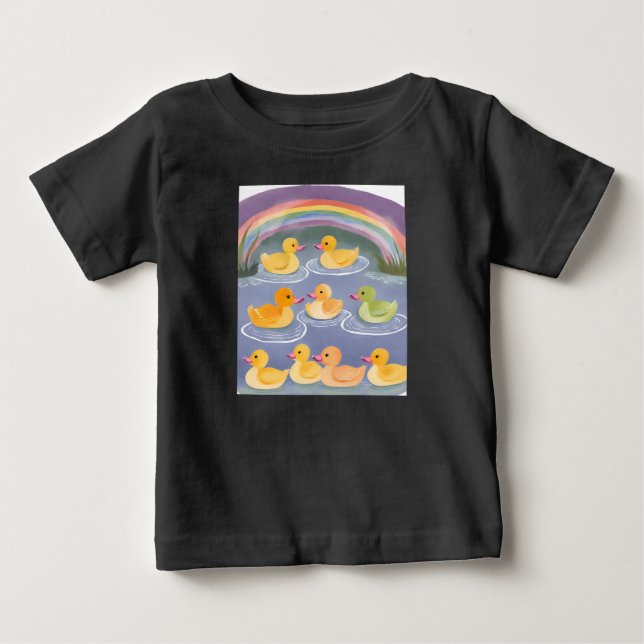 Rainbow duck pond baby T-Shirt (Front)