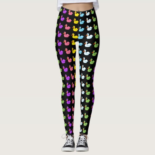 Rainbow Duck Womens Leggings