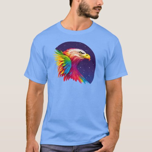 Rainbow Eagle In Twilight T_Shirt