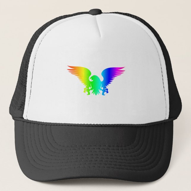 Rainbow Eagle Trucker Hat (Front)