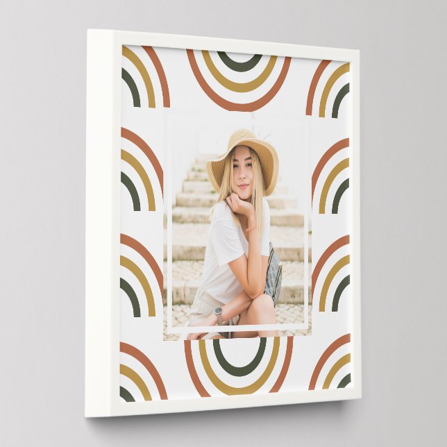 Rainbow Earth Tones Photo Peel And Stick Photo Tile (Angled)