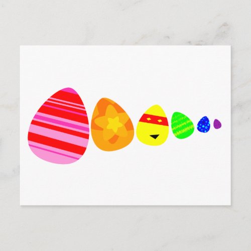 Rainbow Easter Eggs Postcard
