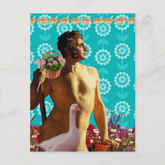 Rainbow Easter Holiday Postcard (Front)