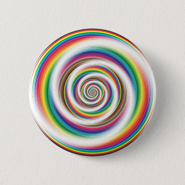 Rainbow effect pinback button (Front)