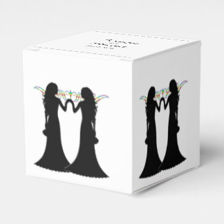Rainbow Elegance Brides Wedding Favor Box