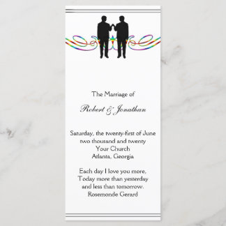 Rainbow Elegance Groom Wedding Program