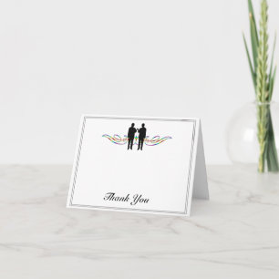 Rainbow Elegance Groom Wedding Thank You