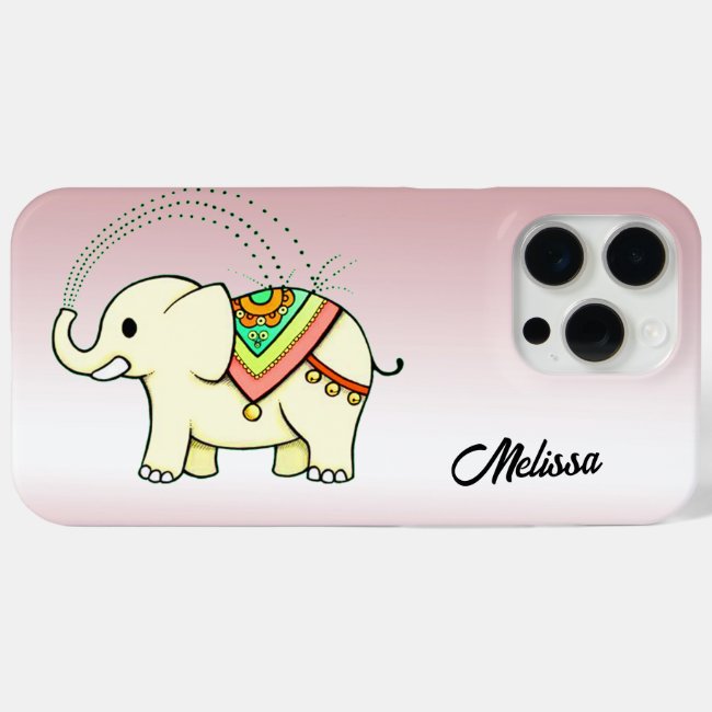 Rainbow Elephant iPhone 15 Case