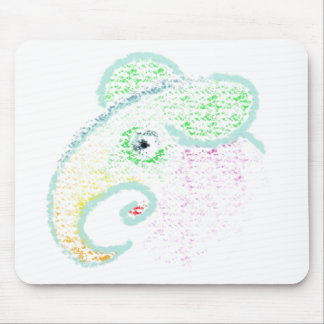 Rainbow Elephant Mouse Pad