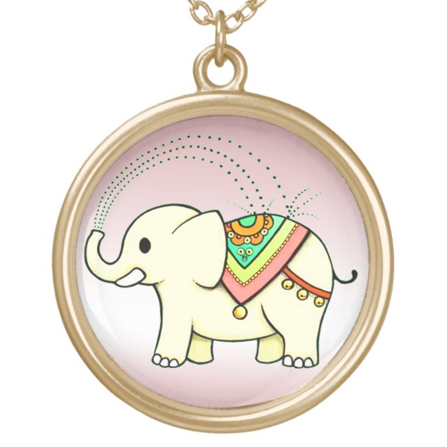Rainbow Elephant Necklace