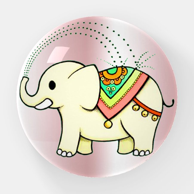 Rainbow Elephant Paperweight