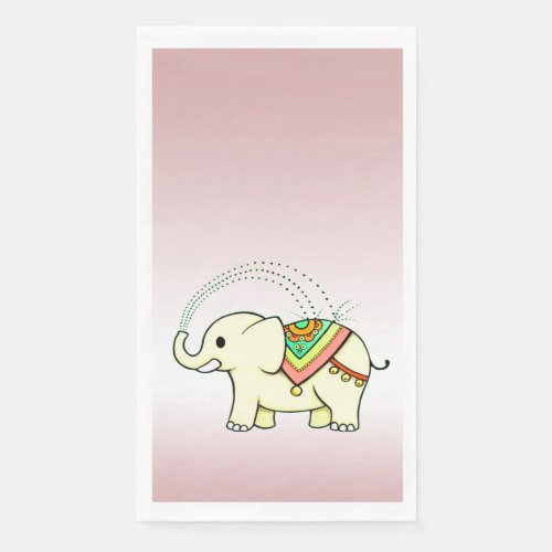Rainbow Elephant Set of Paper Guest Towels