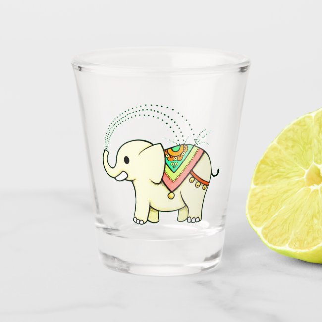Rainbow Elephant Shot Glass