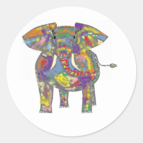 Rainbow Elephant stickers