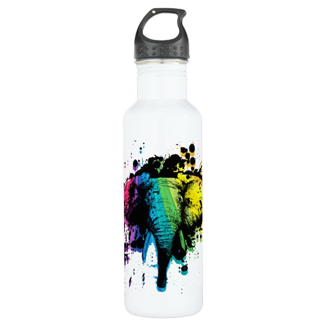 Rainbow Elephant Water Bottle (Front)