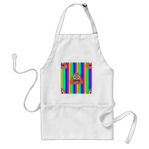 rainbow emoji adult apron