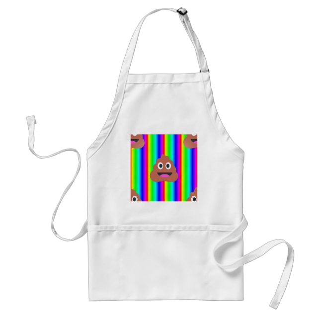 rainbow emoji adult apron (Front)