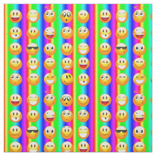 rainbow emoji fabric