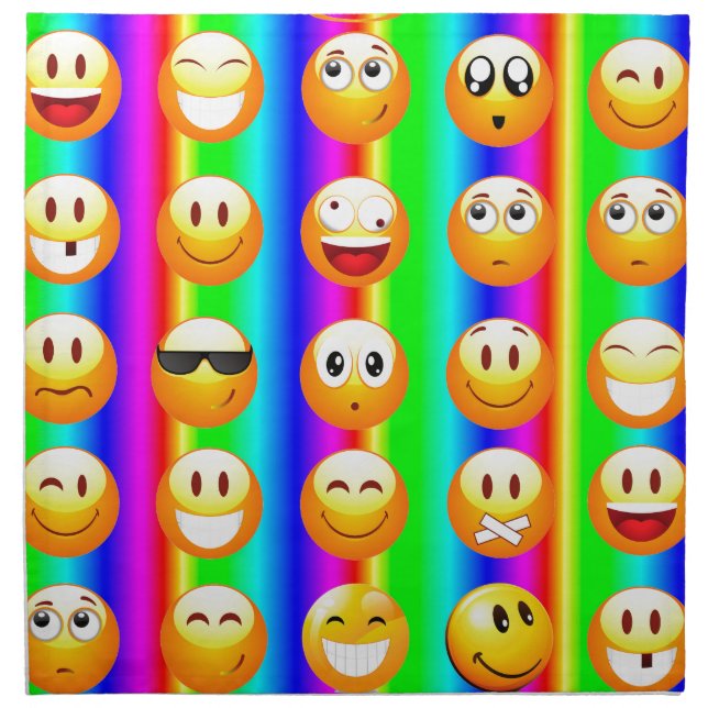 rainbow emoji napkin (Front)