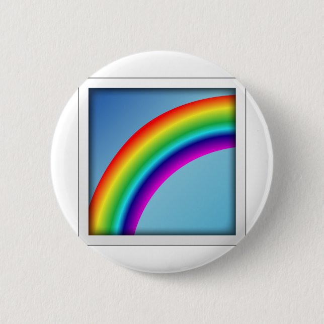 Rainbow - Emoji Pinback Button (Front)