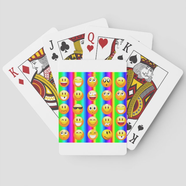 rainbow emoji poker cards (Back)