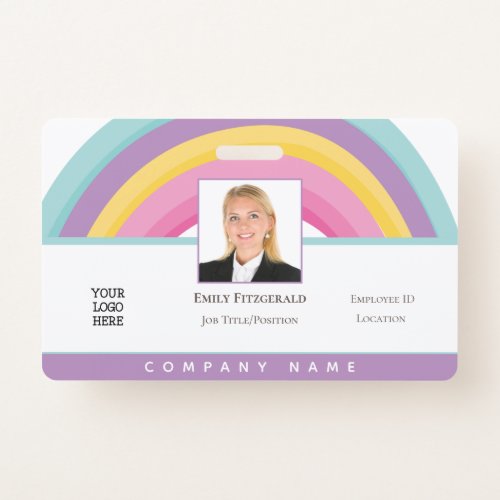 Rainbow Employee Photo ID Name Logo Badge