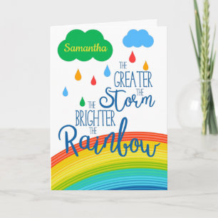 Rainbow Encouragement Support Quote Card