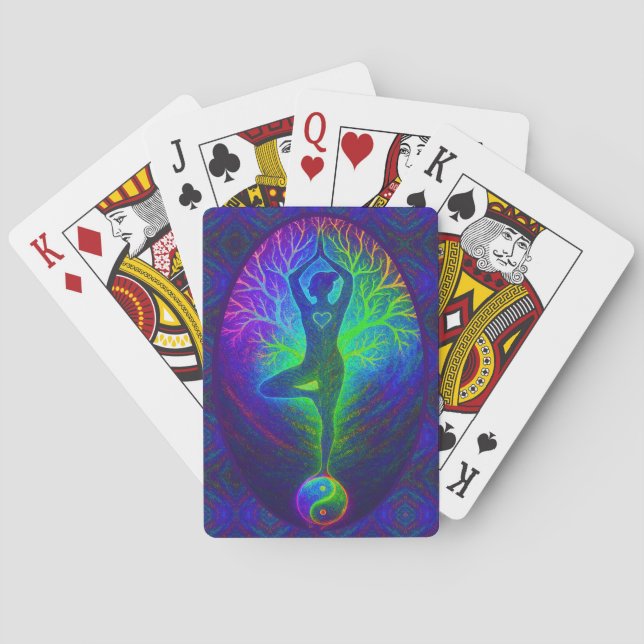 Rainbow Energy Yin Yang Yoga Poker Cards (Back)