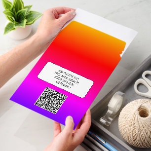 Rainbow Envelope Mailers Personalized QR Code