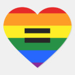 Rainbow Equality Heart Sticker