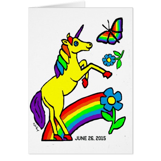 Rainbow Equality Unicorn Cards (Front)