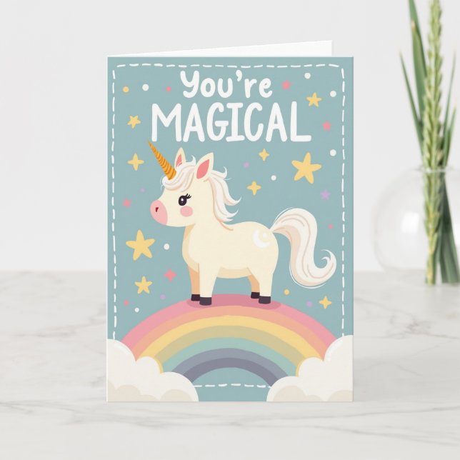 Rainbow Equine Birthday Card (Front)