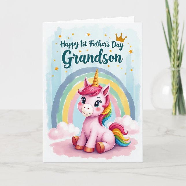Rainbow Equine Fathers Day Card (Front)