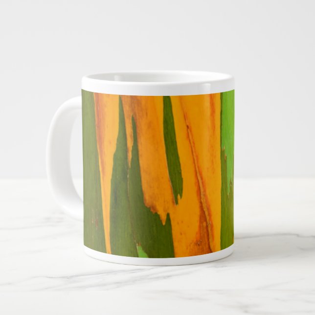Rainbow Eucalyptus bark, Hawaii Large Coffee Mug (Front Left)