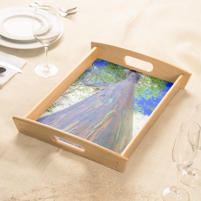 Rainbow Eucalyptus Serving Tray (Front)
