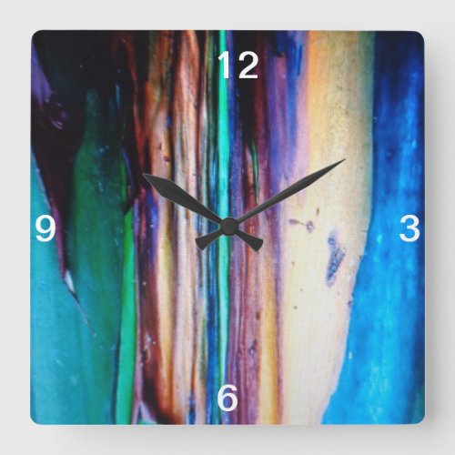 Rainbow eucalyptus Wall Clock