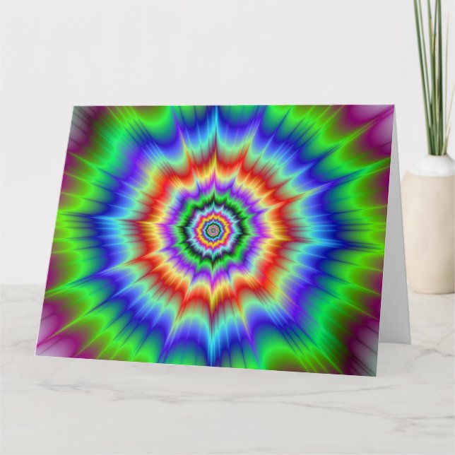 Rainbow Explosion Big Greeting Card (Front)
