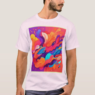 Rainbow Explosion: Happy Paint Splatter T-Shirt