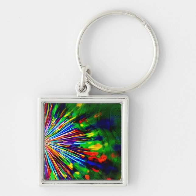 Rainbow Explosion  Keychain (Front)