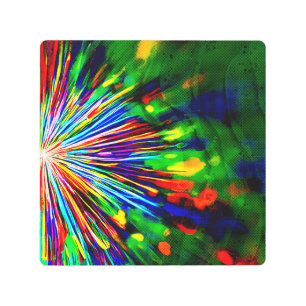 Rainbow Explosion Metal Print