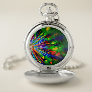 Rainbow Explosion Pocket Watch