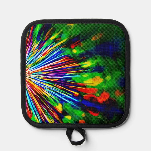 Rainbow Explosion  Pot Holder (Front)