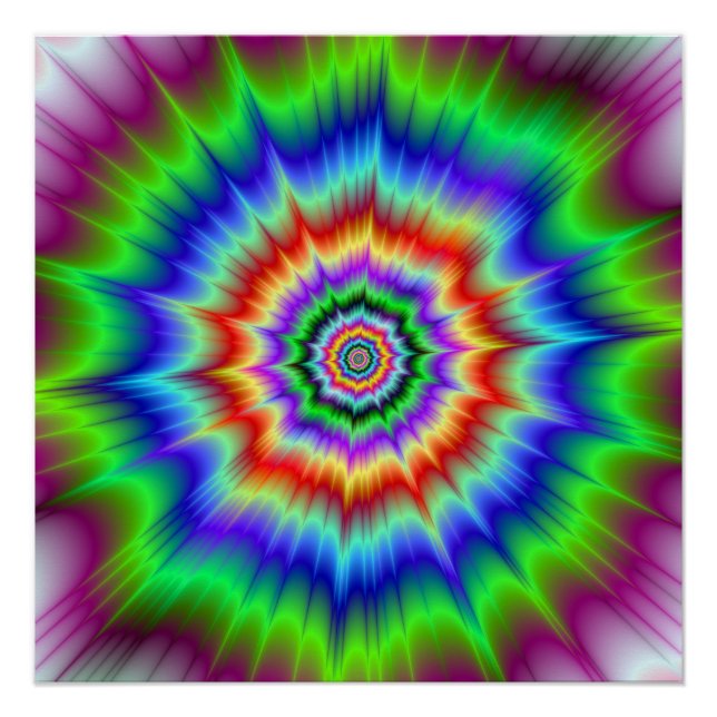 Rainbow Explosion The Zazzle Perfect Poster (Front)
