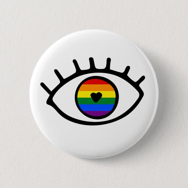 Rainbow Eye Button (Front)