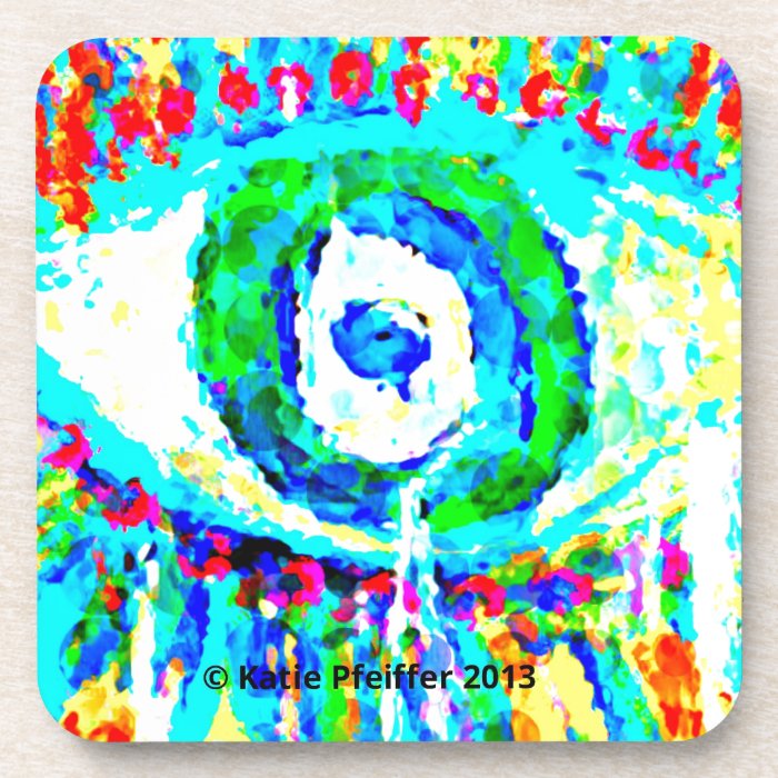 Rainbow Eye  Design Drink Coaster
