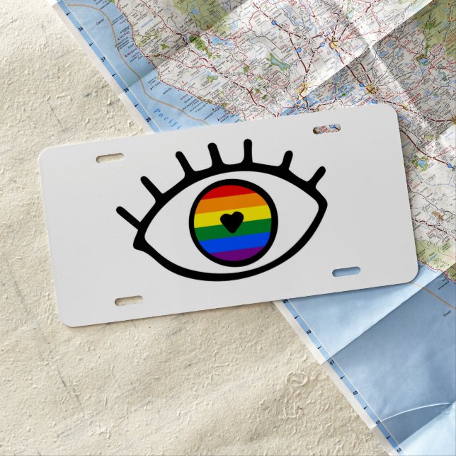 Rainbow Eye License Plate (In Situ)