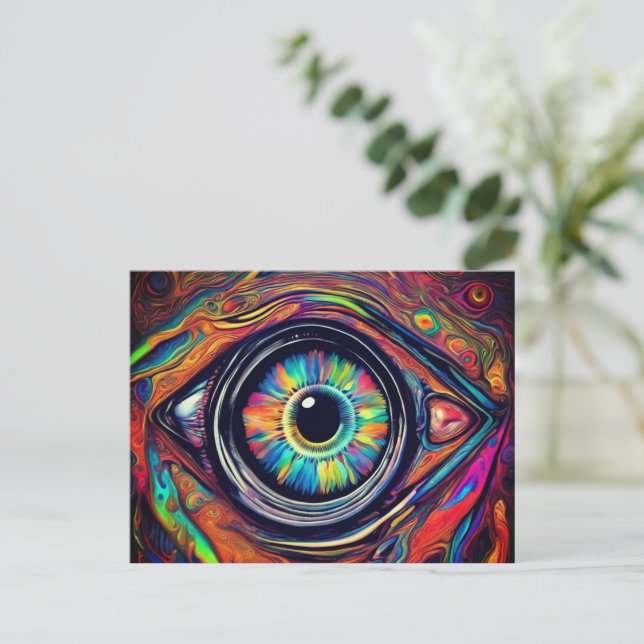 rainbow eye postcard (Standing Front)