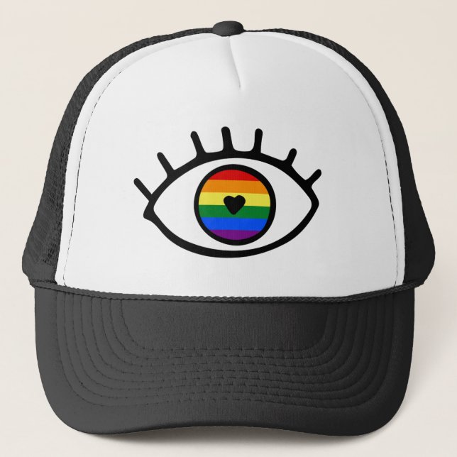 Rainbow Eye Trucker Hat (Front)